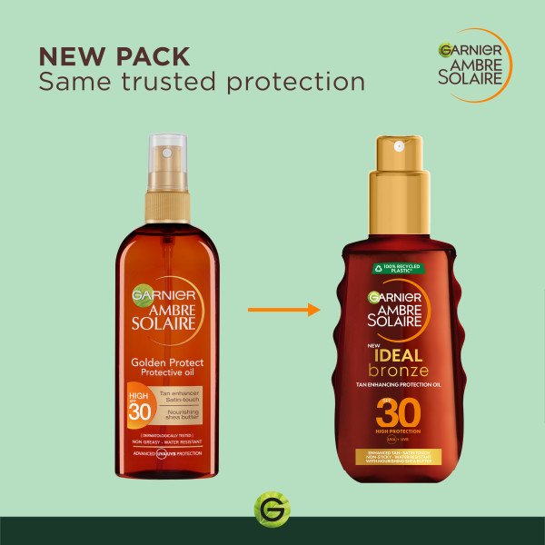 Ideal Bronze Protective Oil Spray SPF30 BEFORE AND AFTER